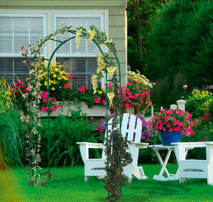 Single Metal Garden Arch 120 x 40 x 240 cm