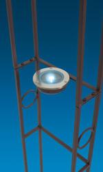 Metal Garden Arch with Solar Light 120 x 30 x 230 cm