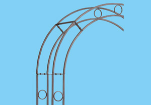 Metal Garden Arch with Solar Light 120 x 30 x 230 cm