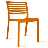orange coloured chair
