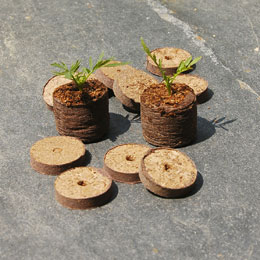 Dehydrated peat pellets