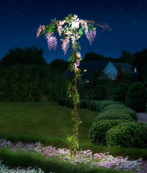 Parasol Metal Stake with Solar Light &Oslash; 100 x 220 cm
