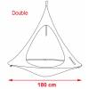 Suspended Hammock - Double Cacoon - Black