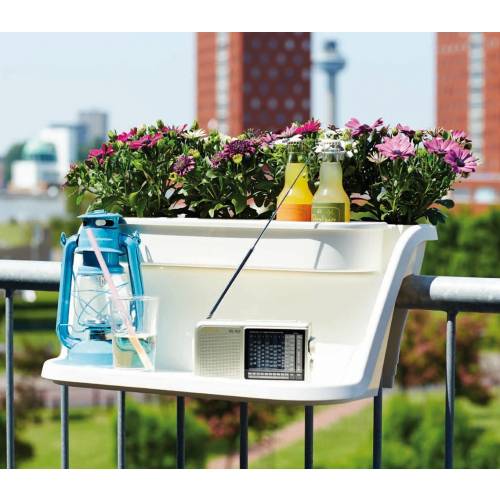 VASO CORSICA FLOWER BRIDGE 60CM WHITE ELHO