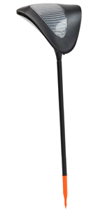 Solar post with 2 white LED