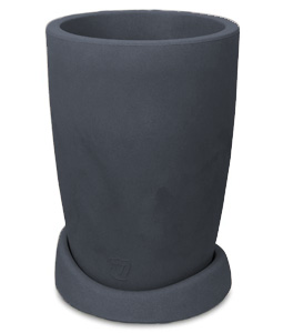 Round Pot and its Tray in Rotational Molded Plastic