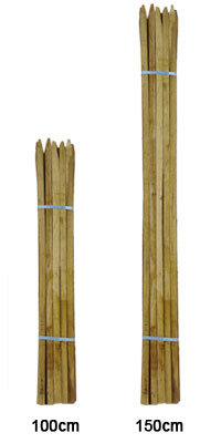 Sawn and pointed chestnut stakes
