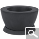 Bowl and its Tray in Rotational Molded Plastic - DARK GREY