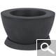 Bowl and its Tray in Rotational Molded Plastic - DARK GREY Bowl and its Tray in Rotational Molded Plastic - DARK GREY