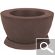Bowl and its Tray in Rotational Molded Plastic - CHOCOLATE