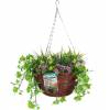Hanging Basket Artificial Plant -Violet and Yellow