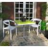 Dining set 4 places in green and white