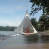 Suspended Hammock - Single Cacoon - White