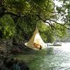 Suspended Hammock - Single Cacoon - White