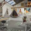 Suspended Hammock - Double Cacoon - Taupe