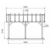 Lean-to Wood Pergola 5 x 3 m SHERWOOD