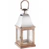 Lantern in wood and metal - Leather Handle