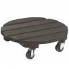 Wooden Pot Stand on Wheels - D.30 cm