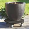 Wooden Pot Stand on Wheels - D.30 cm