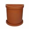 Vela Semi-Circle Flower Pot - Terracota