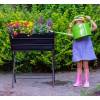 Raised Flowers-Vegetable Bed on Stand - Black