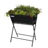 Raised Flowers-Vegetable Bed on Stand - Black