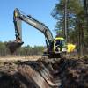 Forest work with excavator