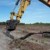 Forest work with excavator