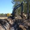 Forest work with excavator