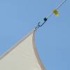 Triangular waterproof sun canopy - light grey