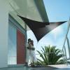 Triangular waterproof sun canopy - black